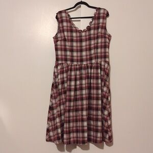 Lindy Bop Daria Purple Plaid Dress 2x